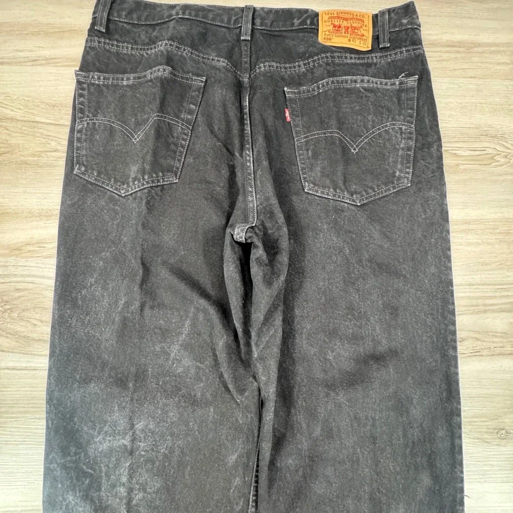 Vintage Levi's‎ 550 Black Faded Jeans 42x32 Relaxed Fit Tapered Leg Y2K 2001
